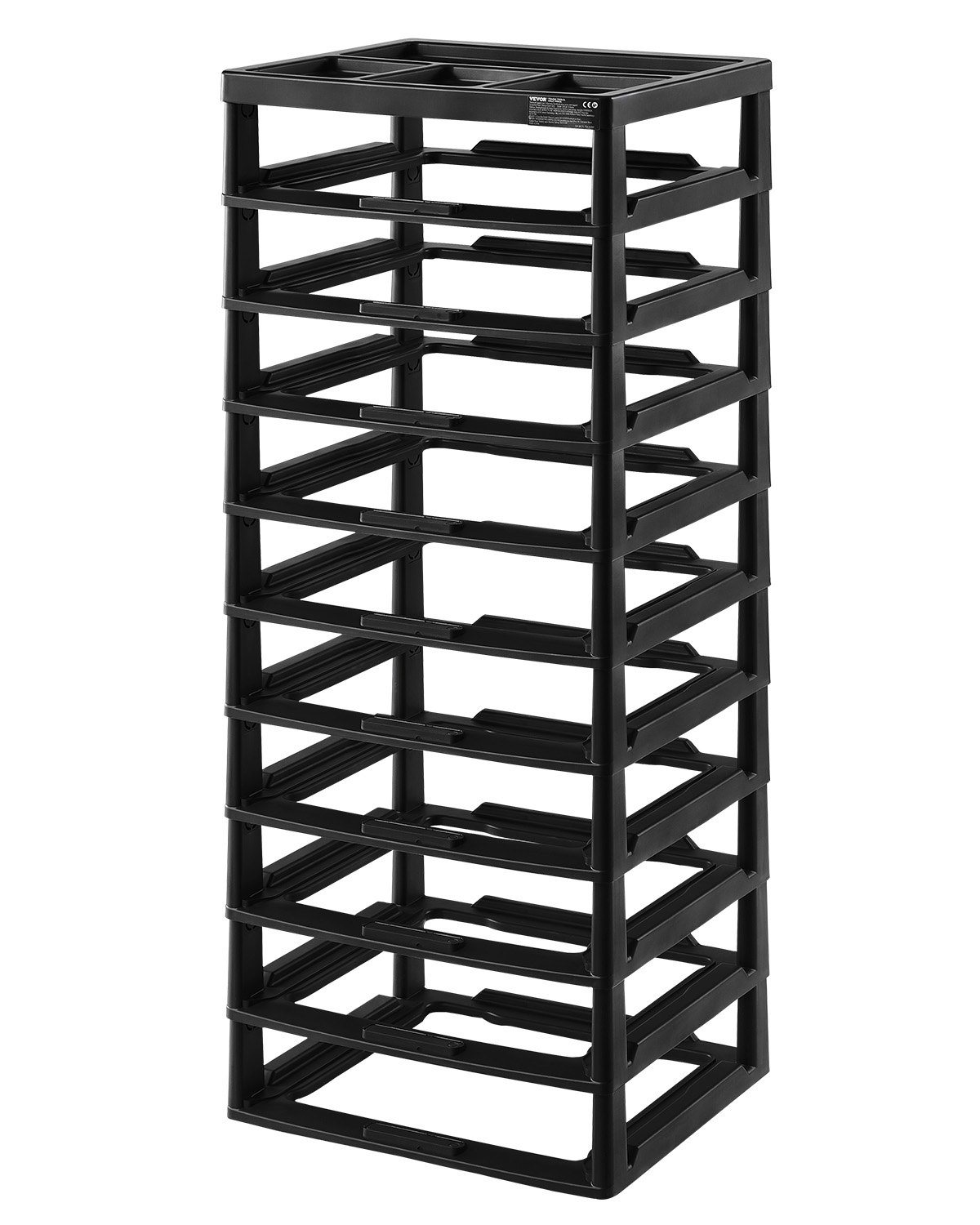 Aufbewahrungsrahmen 10 Ebenen Mit Großem Fassungsvermögen, Multifunktionale Aufbewahrungs-Organizer (nur Rahmen) Aus PP-Material Für Büroutensilien Werkzeuge Kunst- Und Bastelbedarf Schwarz
