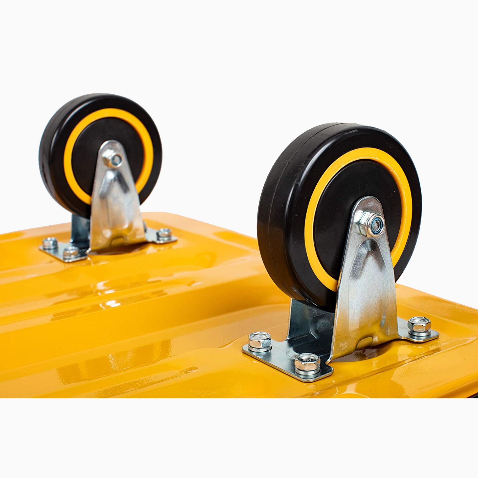 330 Lbs. Capacity Platform Truck Hand Flatbed Cart Dolly Folding Moving Push Heavy Duty Rolling Cart In Yellow 6