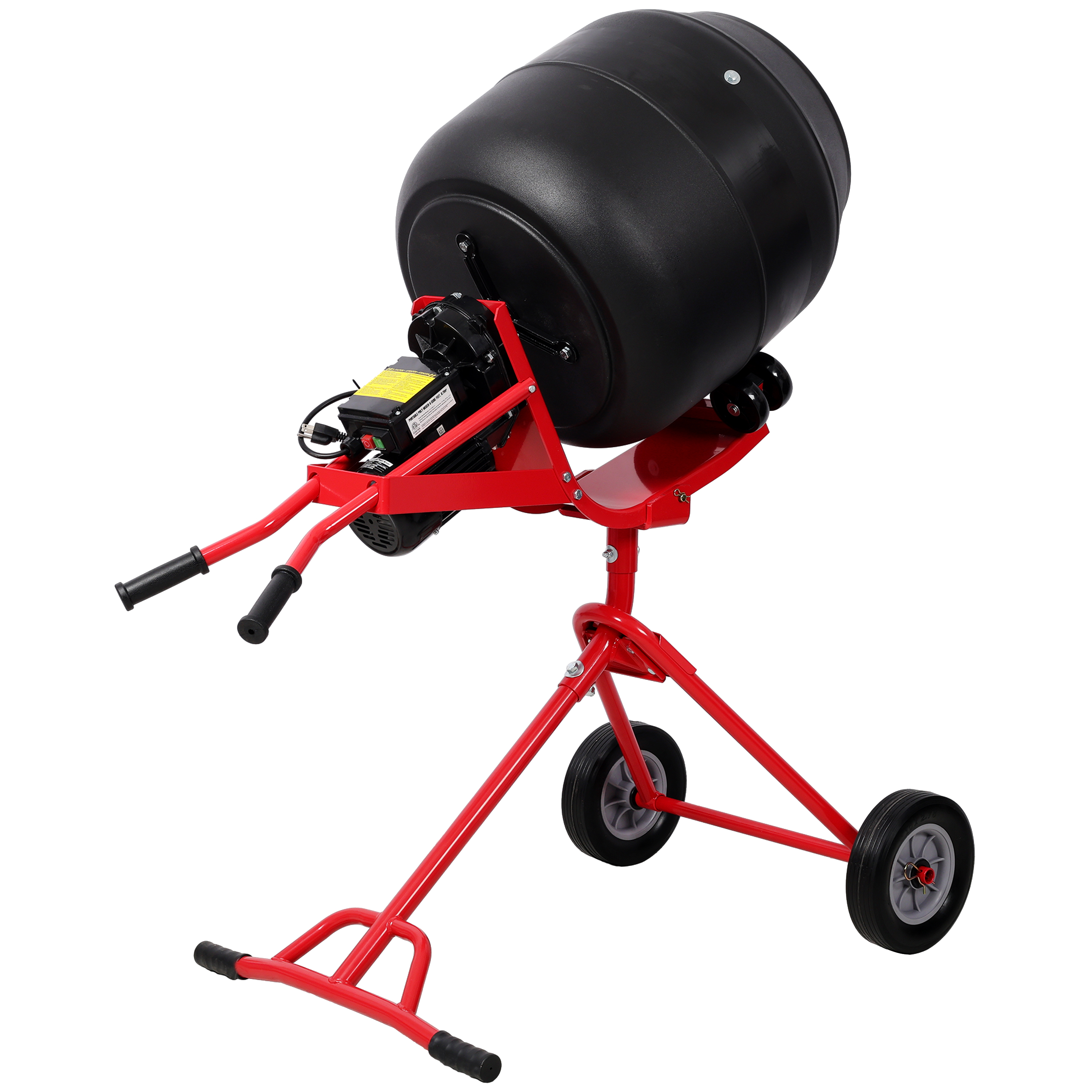 4.0 CUFT 110L Portable Electric Concrete Mixer, Heavy Duty Power Cement Mixing Machine For Mortar, Poly Drum 110V 60Hz  ETL Certificated 3