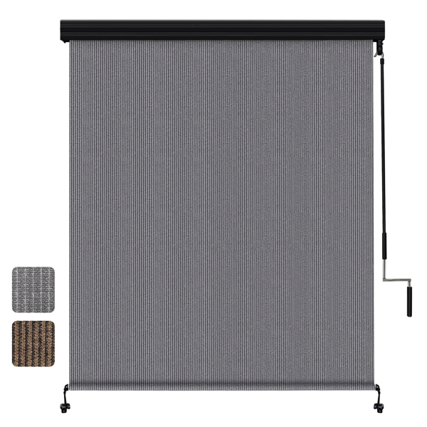 8'X6' Light Grey HDPE Covered Roller Shutter 4