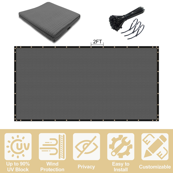 5'X50' Dark Grey HDPE Fence 4