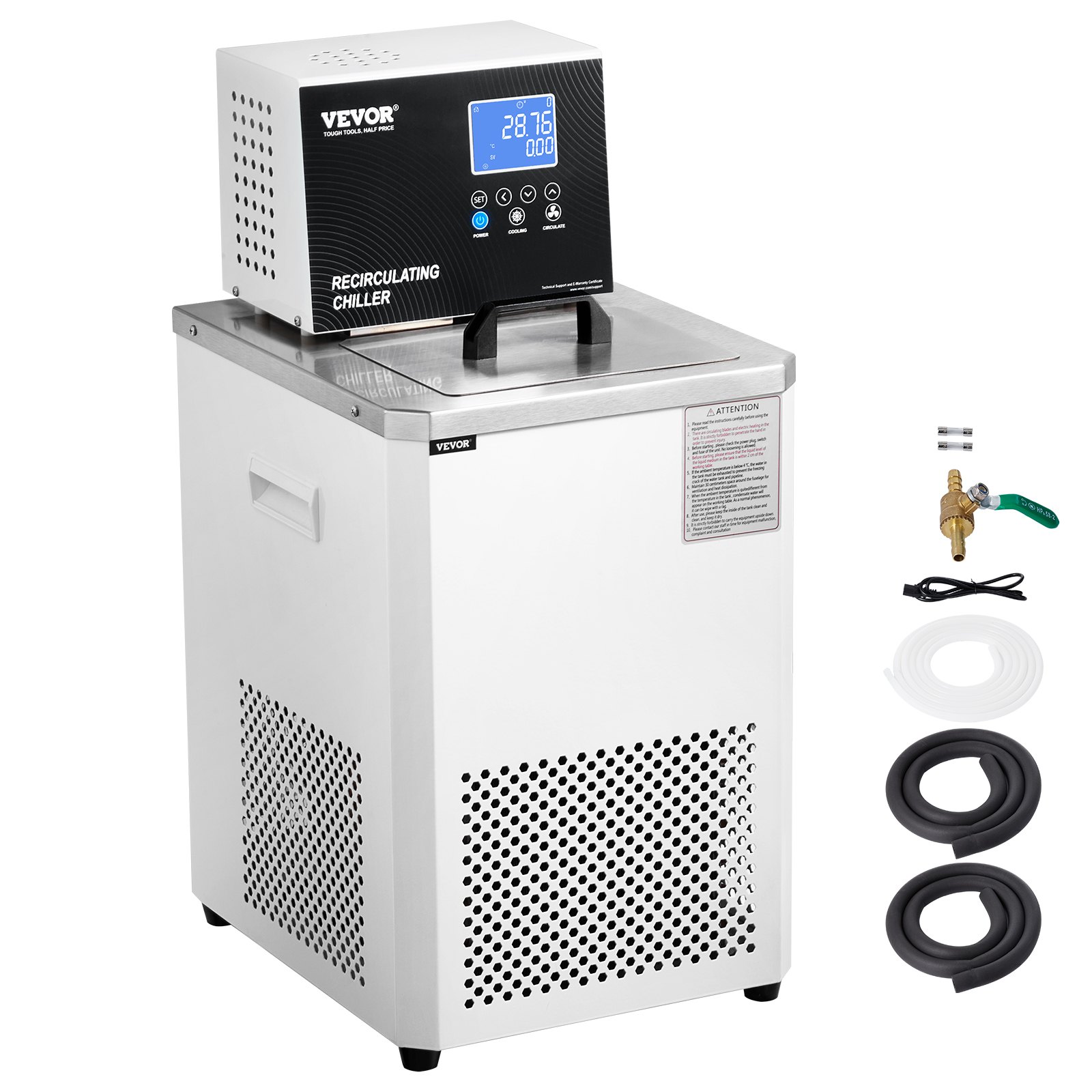 Labor-Kßhl-/Umwälzpumpe, 6 L Kßhler Fßr Niedrige Temperaturen, Kßhlflßssigkeit Im Labor, -20 °C Bis 100 °C, Umwälzpumpen-Kßhler, LCD-Display, Wasserbad-Umwälzkßhler Aus Edelstahl 304