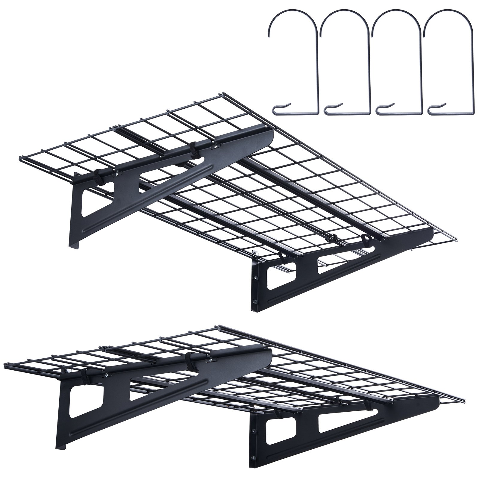 2er-Set Garagenregal 1220 X 620 X 200 Mm Werkzeugaufbewahrung 113,4 Pro Schicht Werkzeughalter Wand 122 X 61 Cm Regalfläche Aufbewahrungsregale Metallregal Werkzeug Organizer Wandregale