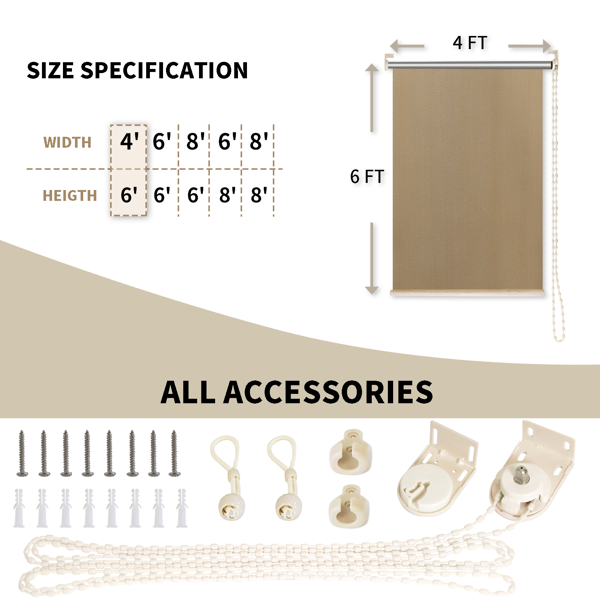 8'X6' Sesame HDPE Spliced Roller Shutter