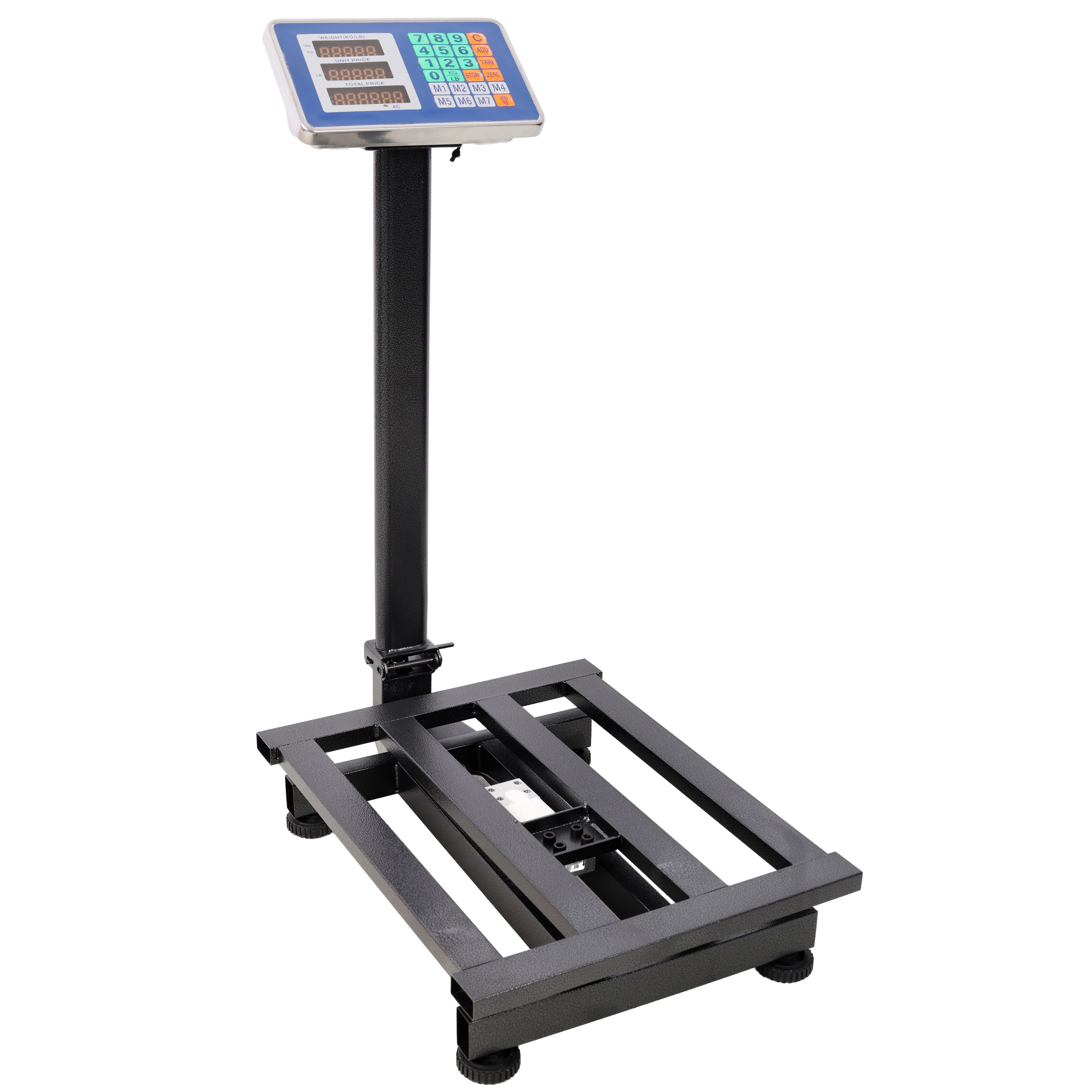 660lbs Weight Computing Digital Scale Floor Platform Scale,0.1 Lbs Accuracy Computing Floor Scale With LB KG, Tare, Price Calculator, Black Color