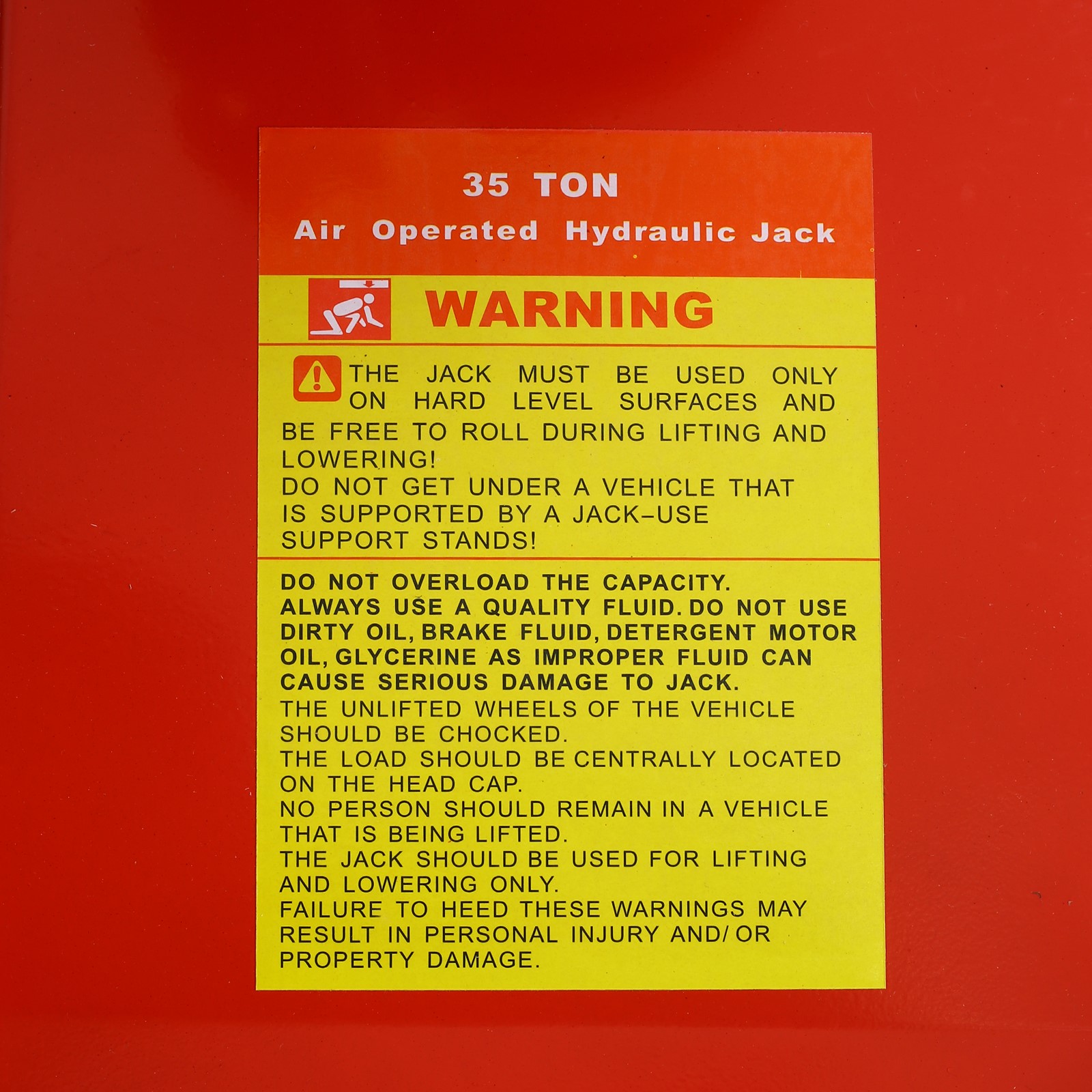 35 Ton Hydraulic Floor Jack Air Operated Axle Bottle Jack With 4 Extension Saddle Set Built-in Wheels, Red 4