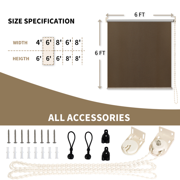 8'X6' Mocha HDPE Spliced Roller Shutter 3
