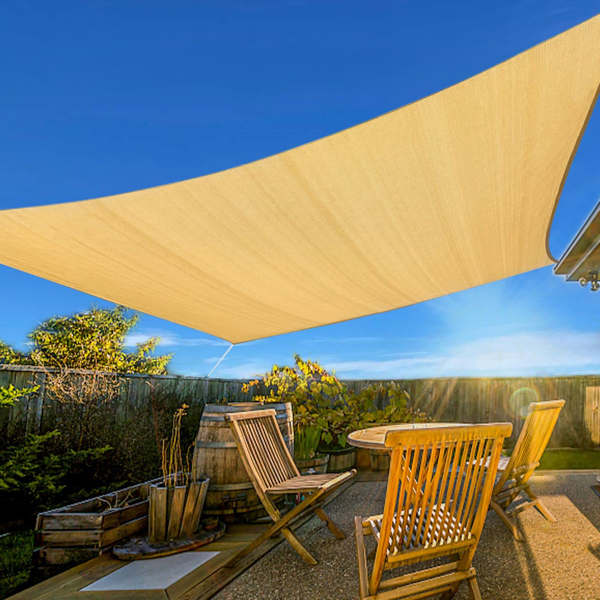 10'X13' Sand HDPE Sunshade Sail_voghion.com