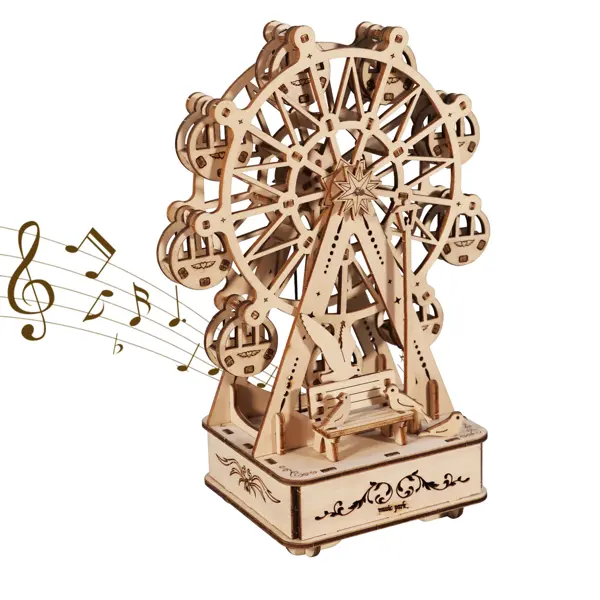 3D Wooden Puzzles Music Box Ferris Wheel