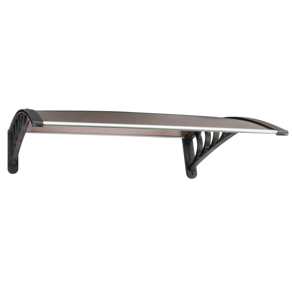 40*38in Household Application Door & Window Rain Cover Eaves Brown Board & Black Holder (SAME AS 27539880)