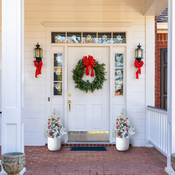 50 LED Lifelike Artificial Christmas Tree - 8 Lighting Modes, Auto 6H/18H Timer & IP44 Waterproof, Battery Operated Mini Tree With Red Berries For Holiday Home Porch Garden Decor 3