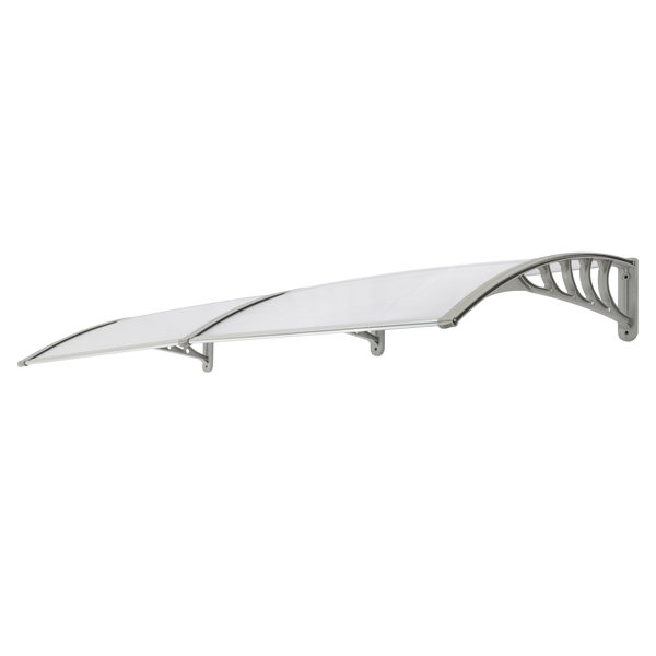 HT-200 X 100 Household Application Door & Window Rain Cover Eaves Canopy Silver & Gray Bracket - Image 4