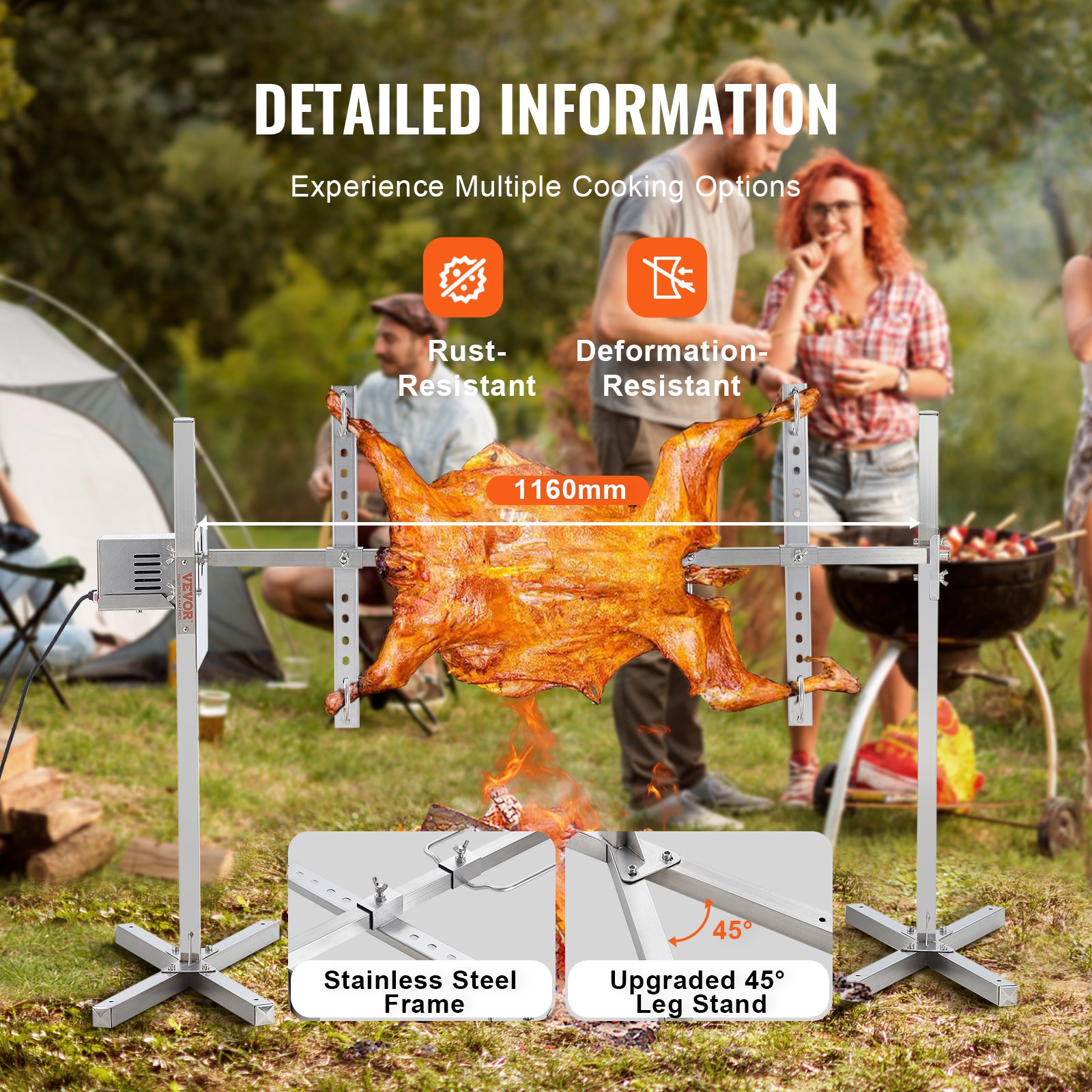 Edelstahl Grill Für Lamm Und Spanferkel Mit Elektrischem Motor_voghion.com