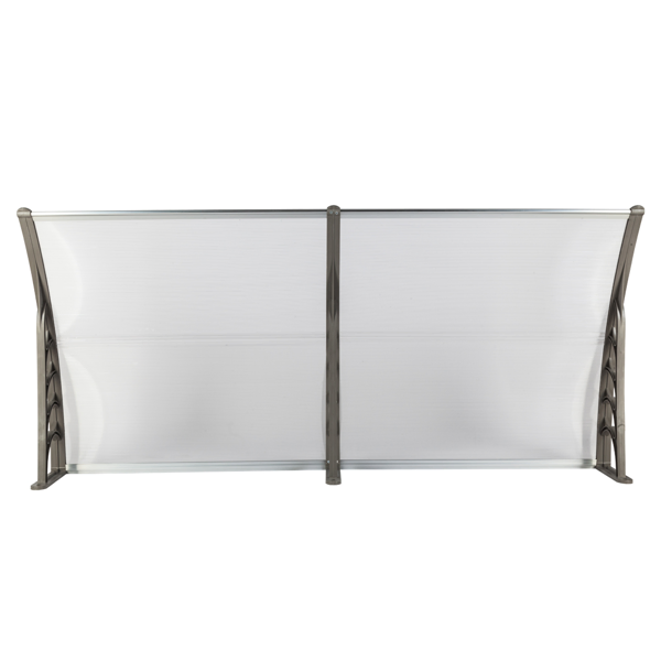 HT-200 X 100 Household Application Door & Window Rain Cover Eaves Canopy Silver & Gray Bracket - Image 3