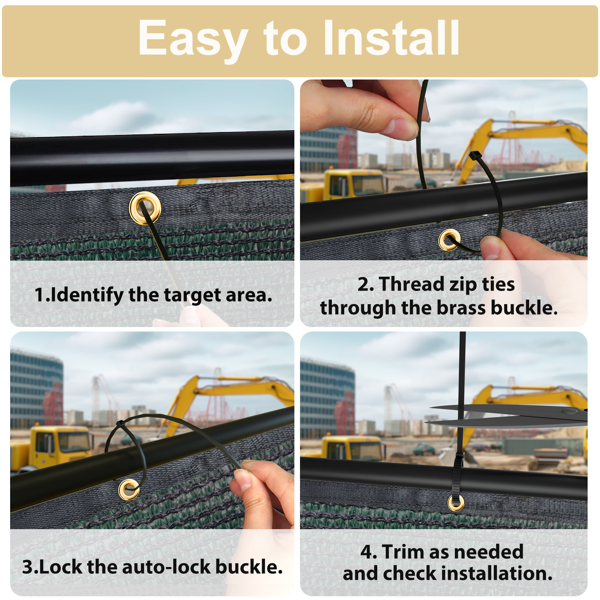 5'X25' Dark Green HDPE Fence 3