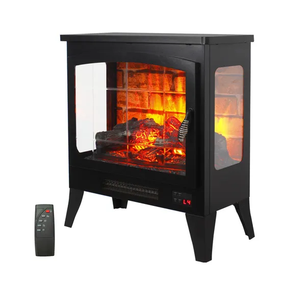 21 InchThree-sided Freestanding Electric Fireplace Stove Heater With 3D Flame Effect With Remote… image 4