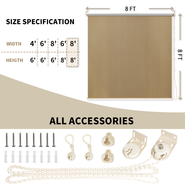 8'X6' Sesame HDPE Spliced Roller Shutter 3