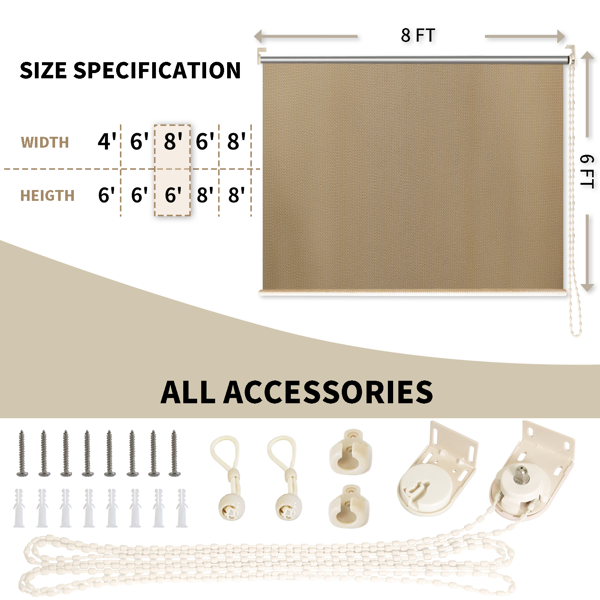 8'X6' Sesame HDPE Spliced Roller Shutter 5