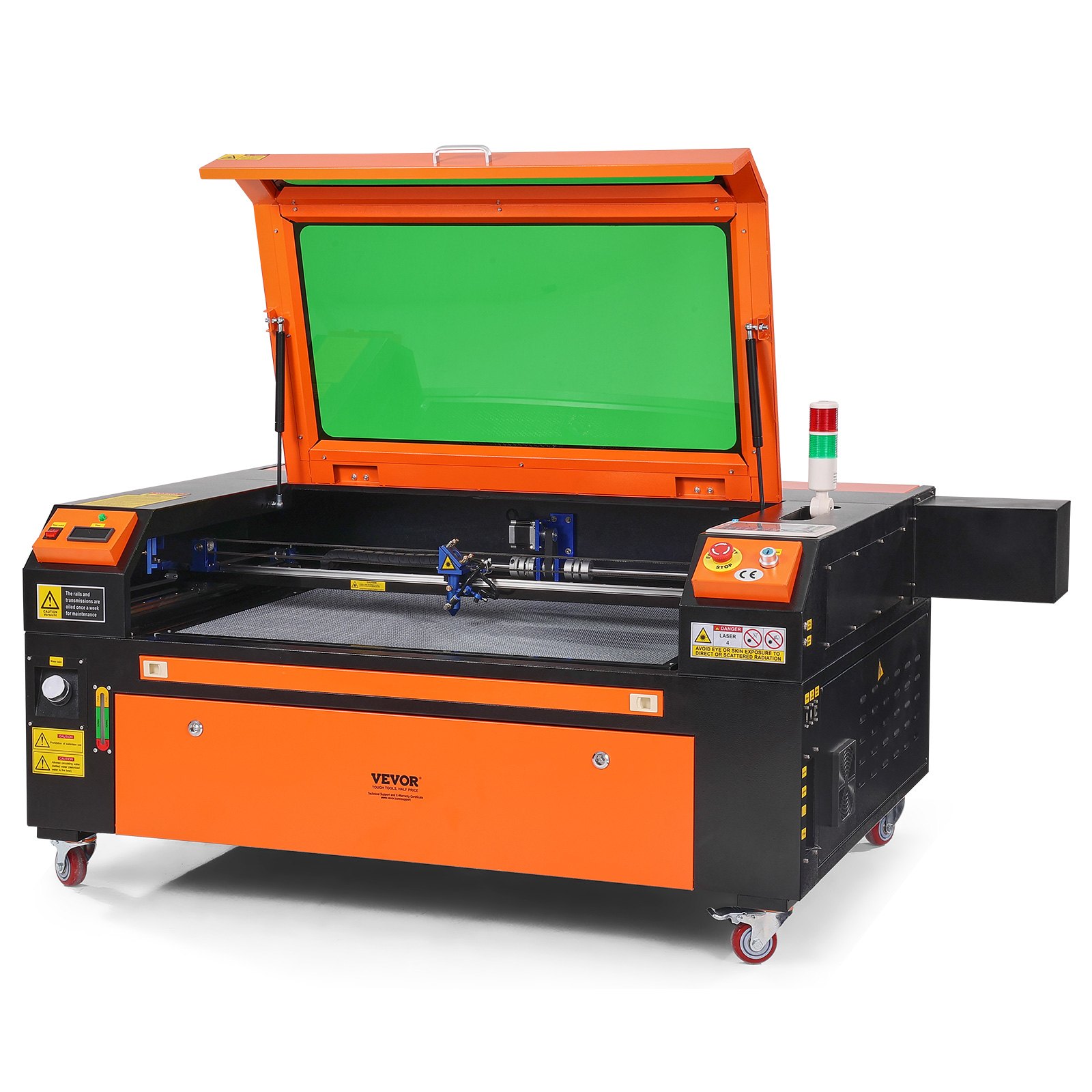 100W CO2-Lasergravierer, 600x900mm, 500mm/s Laserschneidmaschine Mit 2-Wege-Pass-Air-Assist, Kompatibel Mit LightBurn, CorelDRAW, AutoCAD, Windows, Mac OS, Linux, FĂźr Holz, Acryl, Stoff