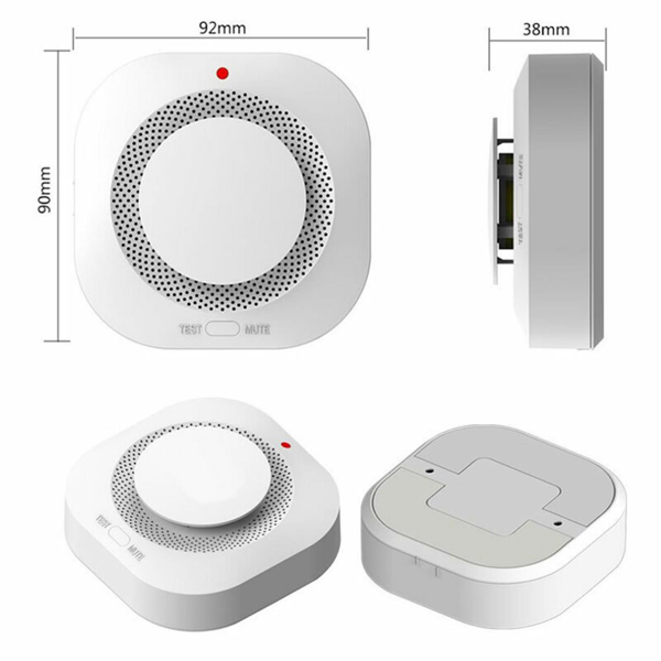 (2 Pack)Smoke Alarm Fire Protection Home Security System Smoke Alarm (Logistics Only For USPS.TK/TMEU Only For Self-pickup)