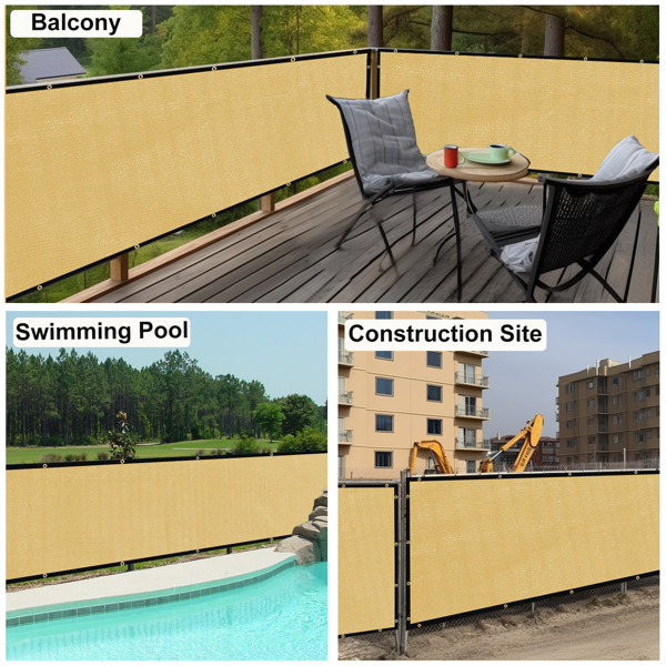 5'X50' Sand HDPE Fence 5