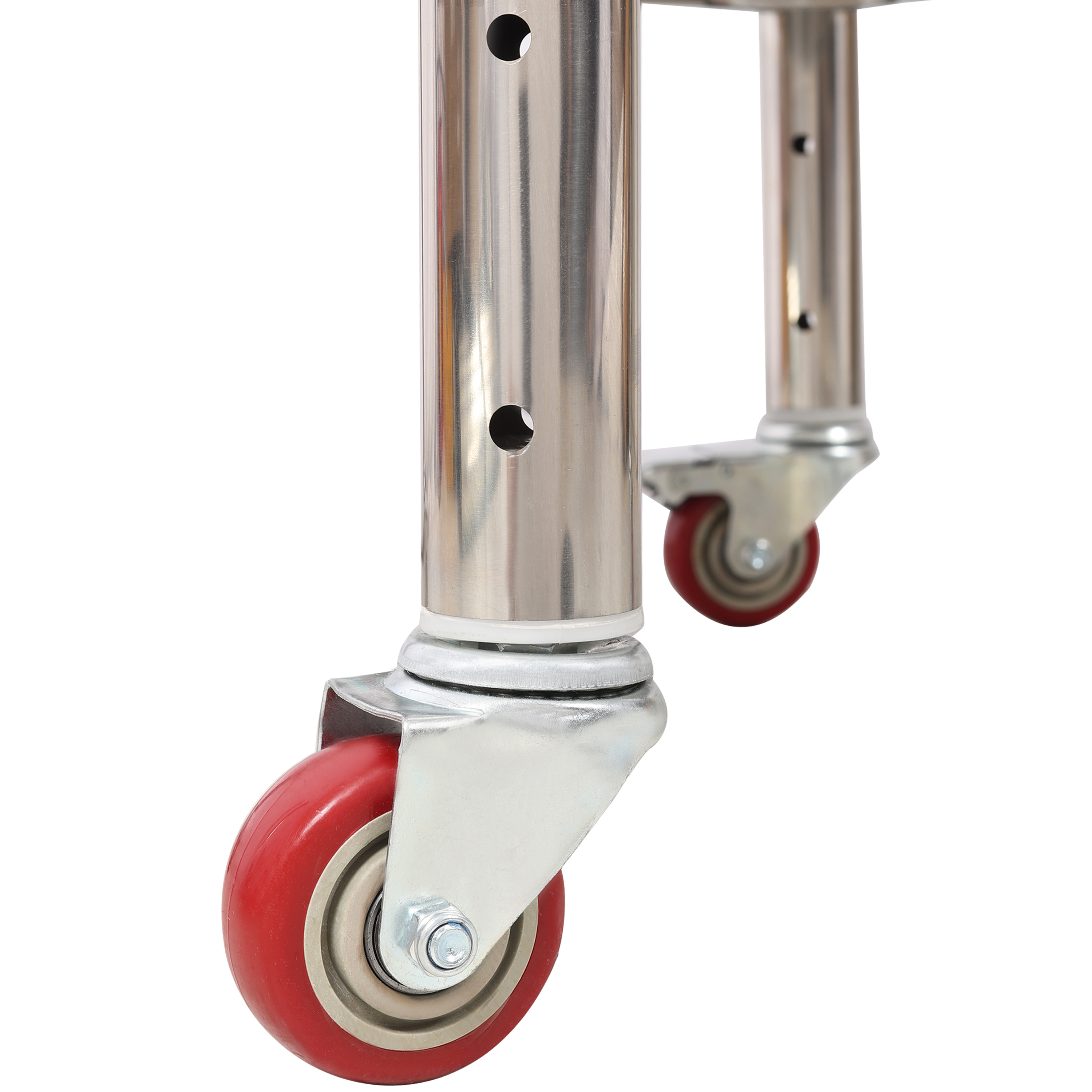 Stainless Steel Prep Table,440lbs Load Capacity Heavy Duty Metal Worktable With Backsplash Adjustable Undershelf & 4 Casters, Commercial Workstation For Kitchen Restaurant 5