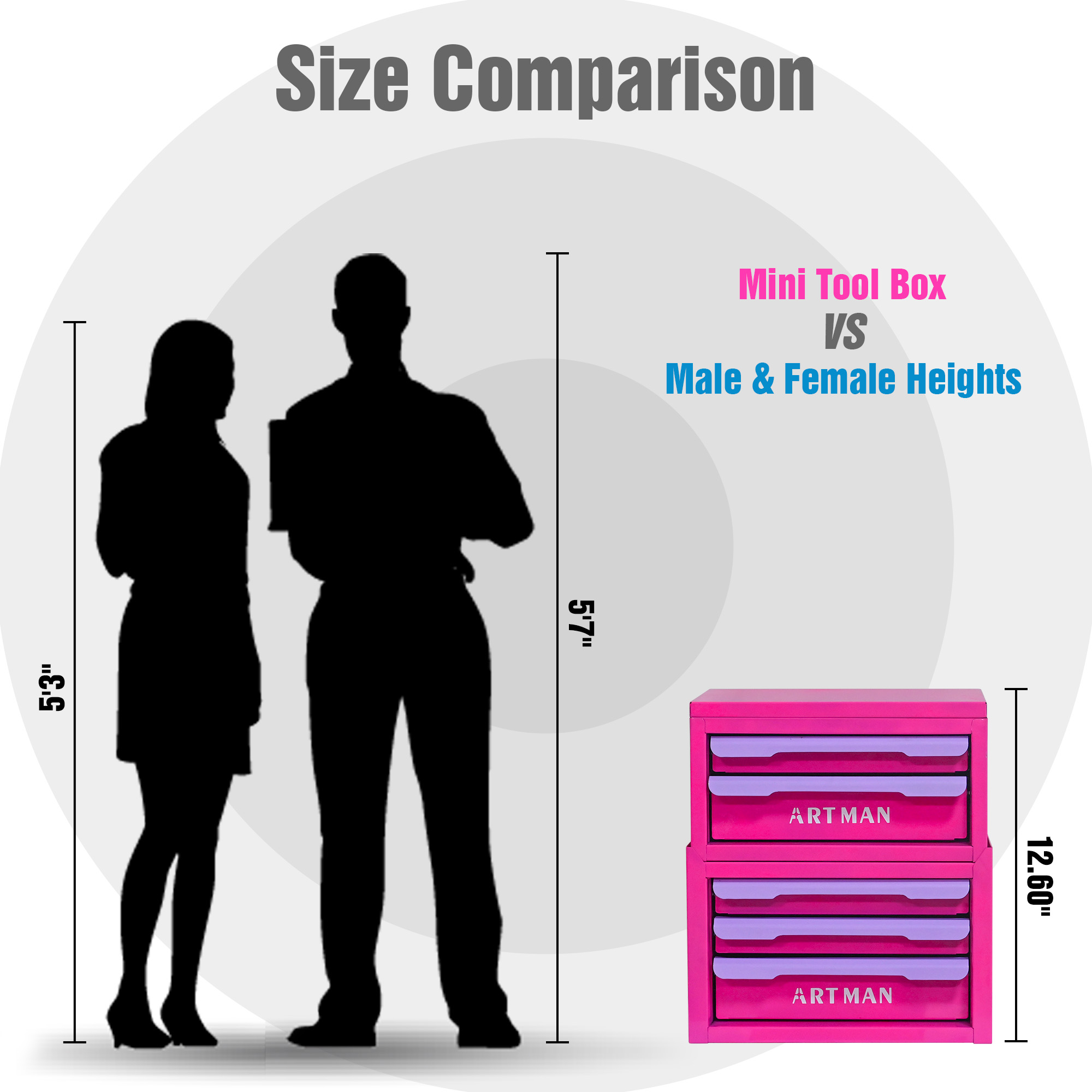 Drawer-style Desktop Storage Box, Office Workstation Organizing Magic Tool, Desk Stationery Storage Rack, Cosmetic Storage Cabinet--Rose Red-purple- Color 3