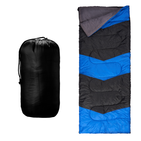 Lightweight Sleeping Bag For Backpacking, Hiking, Waterproof Compact Envelope Sleeping Bag For Cold & Warm Weather, Blue image 5