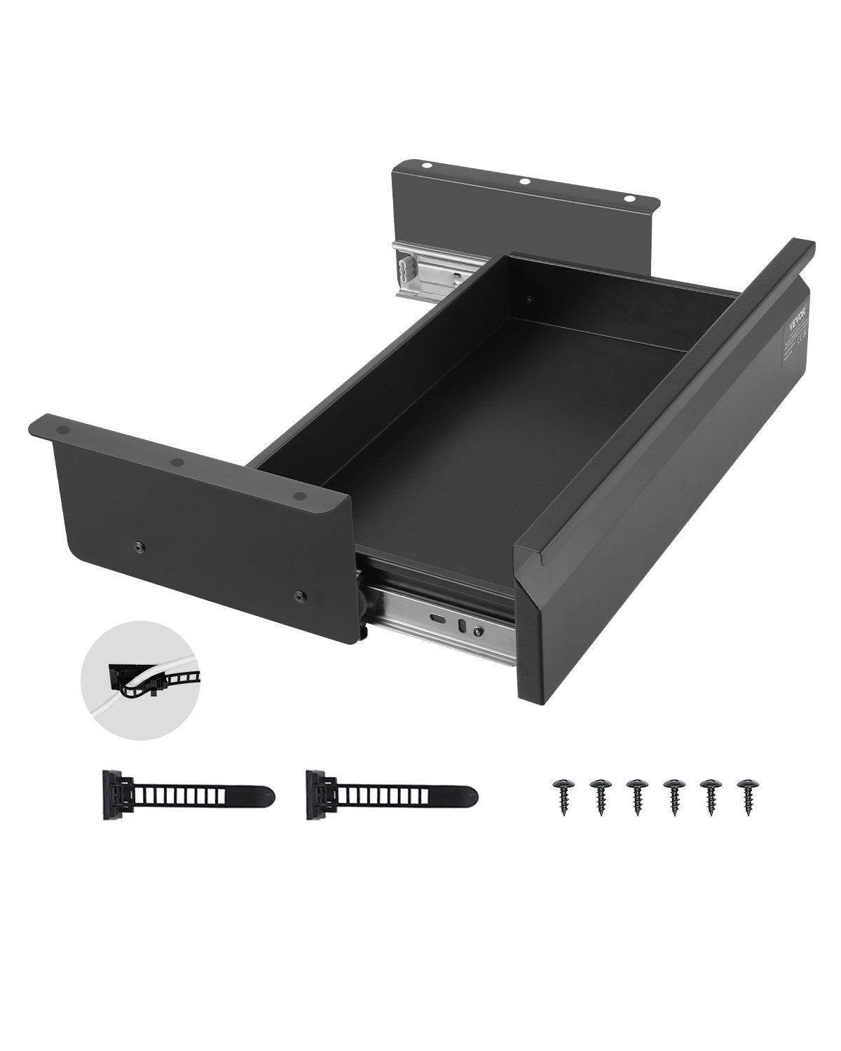 Untertisch Schublade 440x223x101 Mm, Unterbau Schreibtisch, Versteckter Schreibtisch-Aufbewahrungs-Organizer, Bleistiftschublade Unter Dem Tisch Für Sitz-Steh-Arbeitsplätze Im Büro & Zu Hause