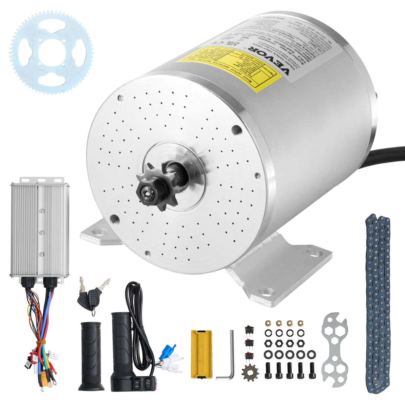 3000 W Elektrischer Bürstenloser Gleichstrommotor-Bausatz – 72 V 4900 U/min Motor Mit Verbessertem Drehzahlregler Und Gasgriff-Bausatz Für Go Karts E-Bike Motorrad Roller Heimwerker