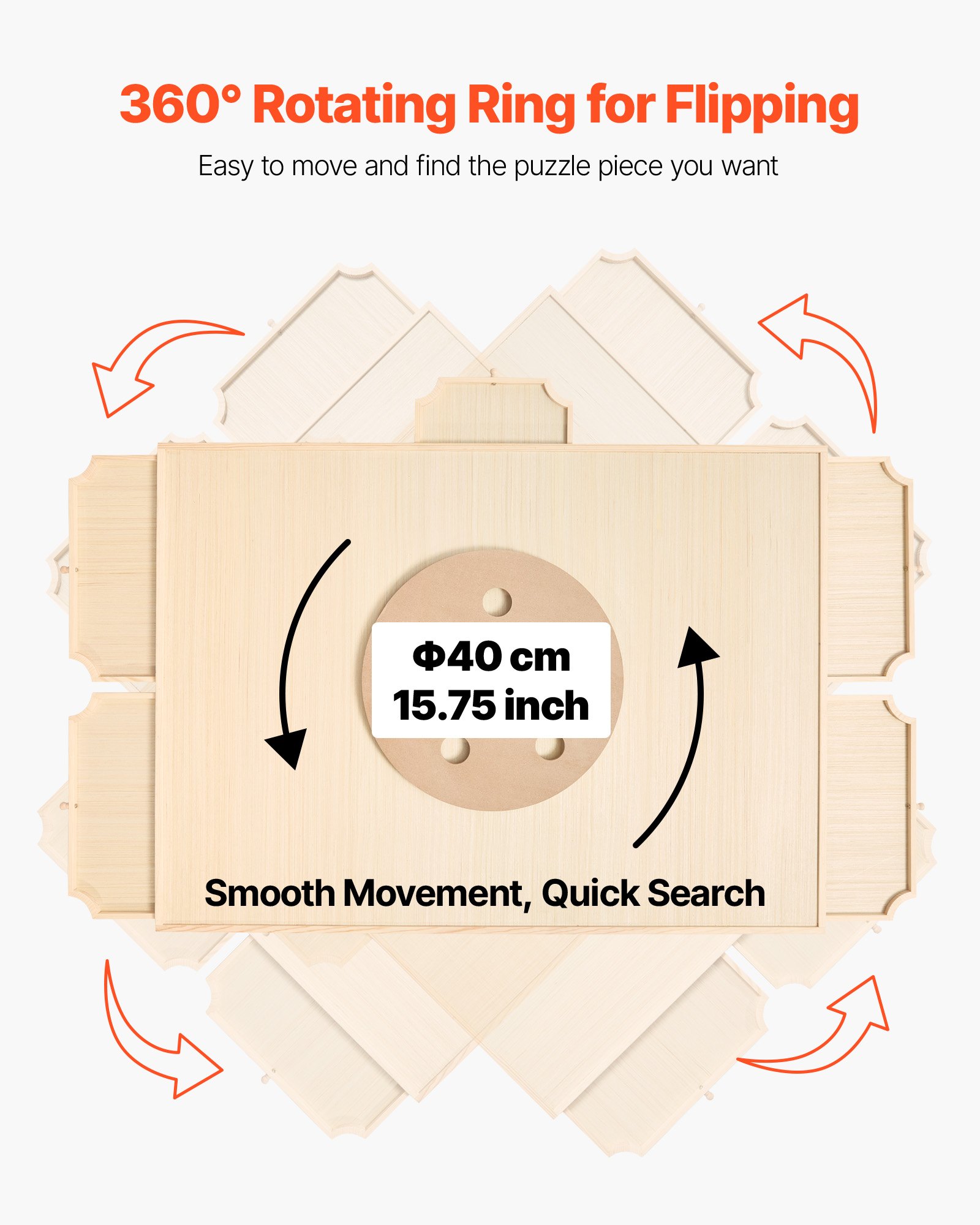 Drehbare Puzzletisch Mit 5 Schubladen Und Abdeckung Für Erwachsene_voghion.com