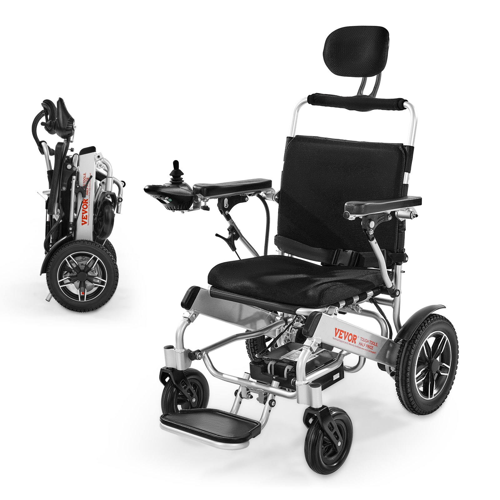 Rollstuhl Elektrisch Faltbar, 21 Km Reichweite, Medizinischer Roller Bis 136 Kg, Elektrorollstuhl Mit Verstellbarer RĂźckenlehne, Tragbarer 53-cm-Sitz, E-Rollstuhl FĂźr Senioren & Behinderte