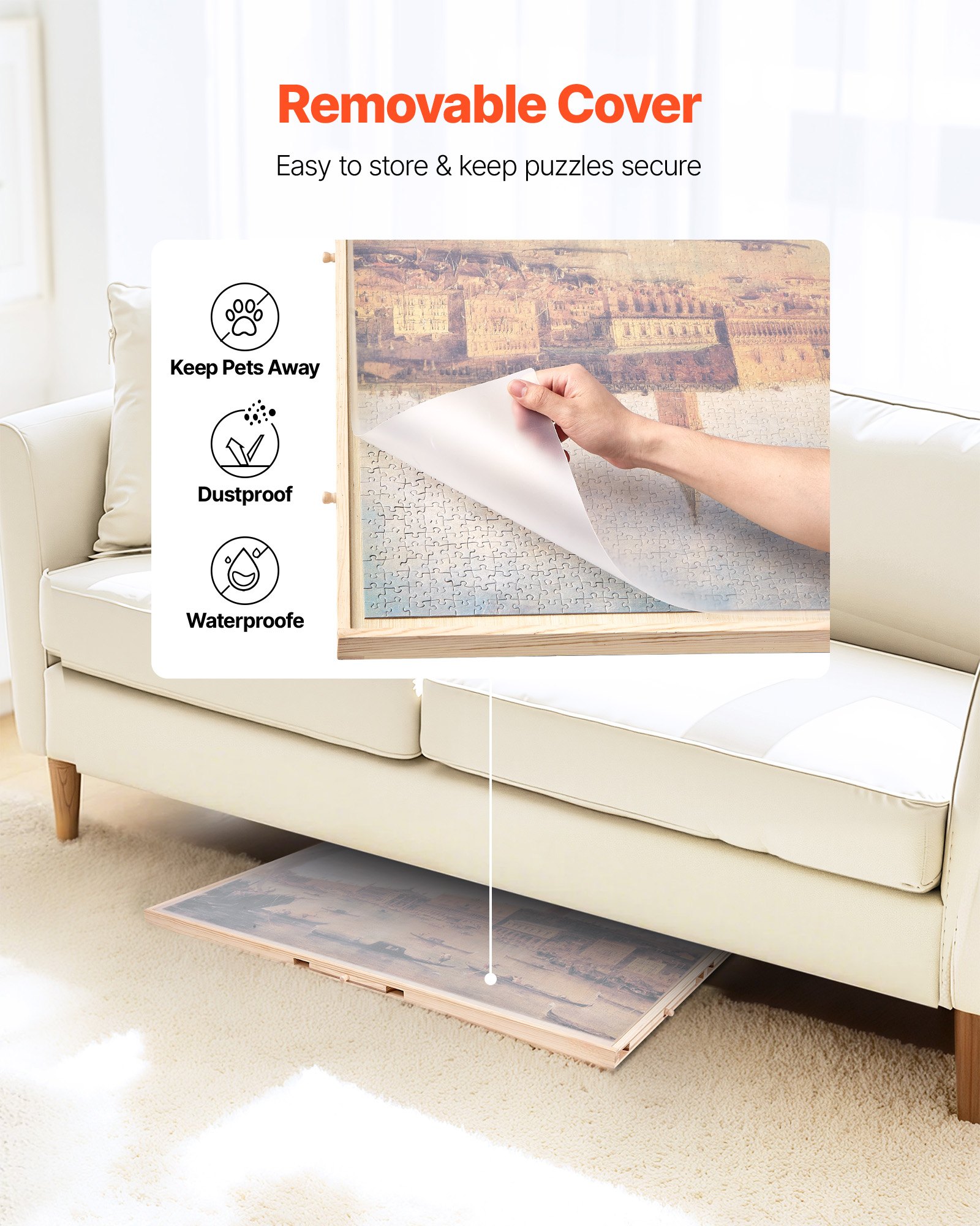 Drehbare Puzzletisch Mit 5 Schubladen Und Abdeckung Für Erwachsene_voghion.com