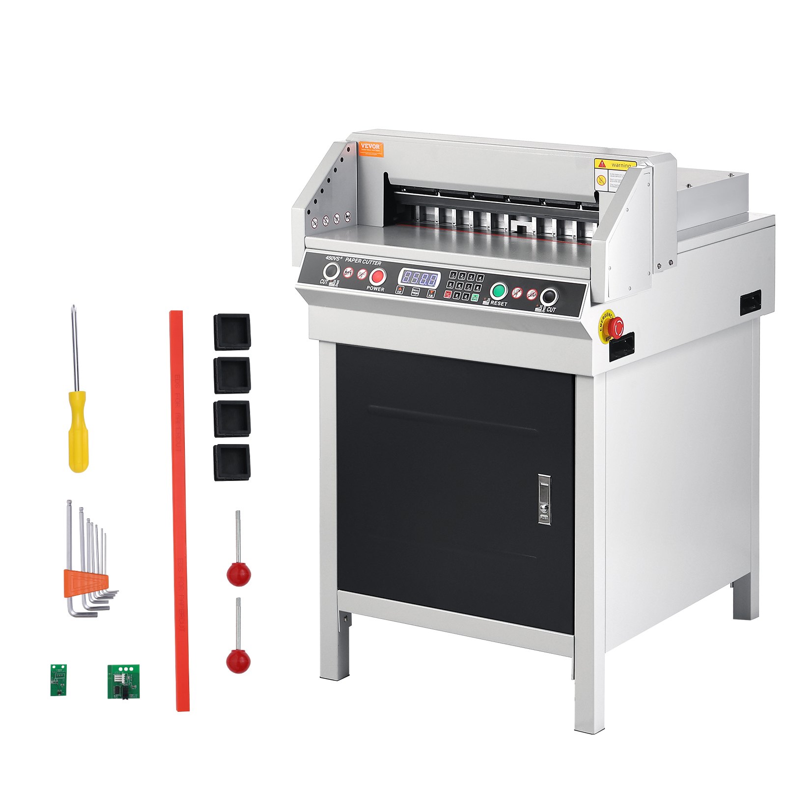 Elektrischer Hydraulischer Papierschneider, Schneidemaschine, Hochleistungs-Papierschneidemaschine Mit 40 Mm Schnittstärke & 45 Cm Schnittbreite & Tastensteuerung, Fßr Schulen, Bßros