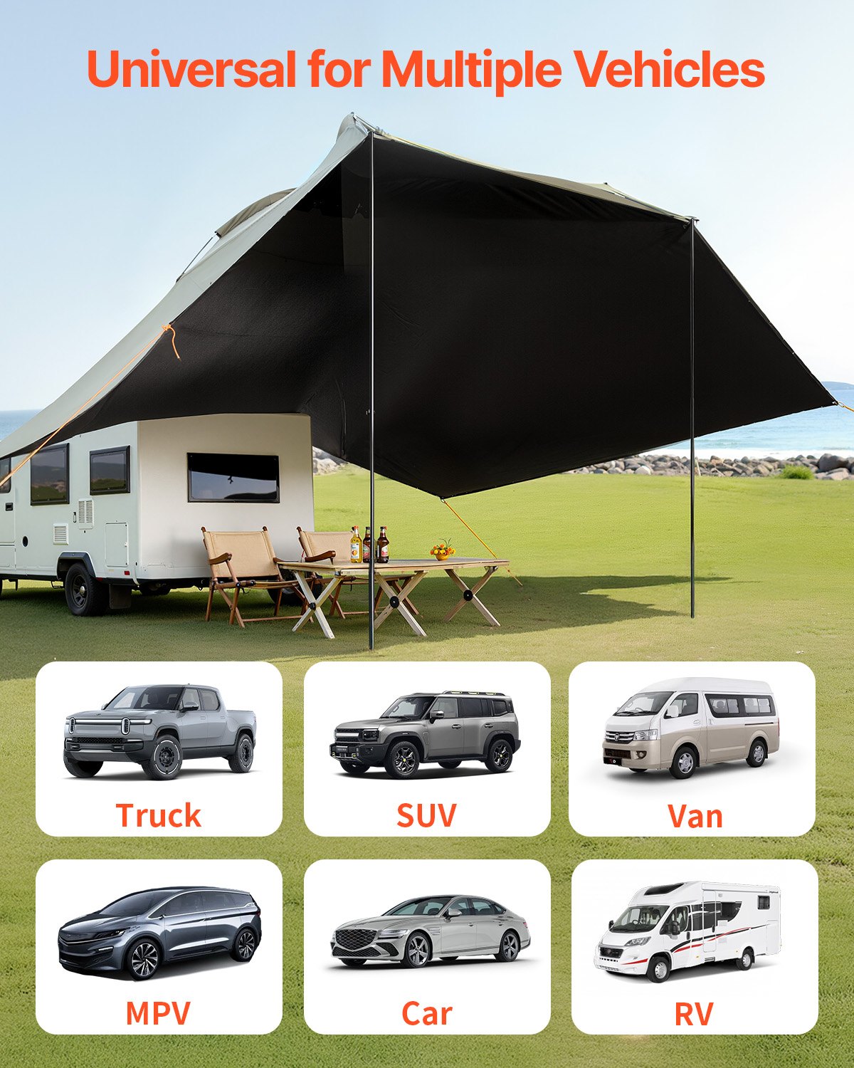 Sonnensegel Für Wohnwagen Und Wohnmobil Uv-schutz Markise Camping_voghion.com