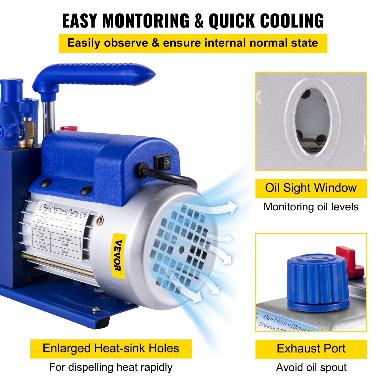 Vevor Vakuumpumpe 10 Cfm Für Kältemittel Mit Manometer Set_voghion.com