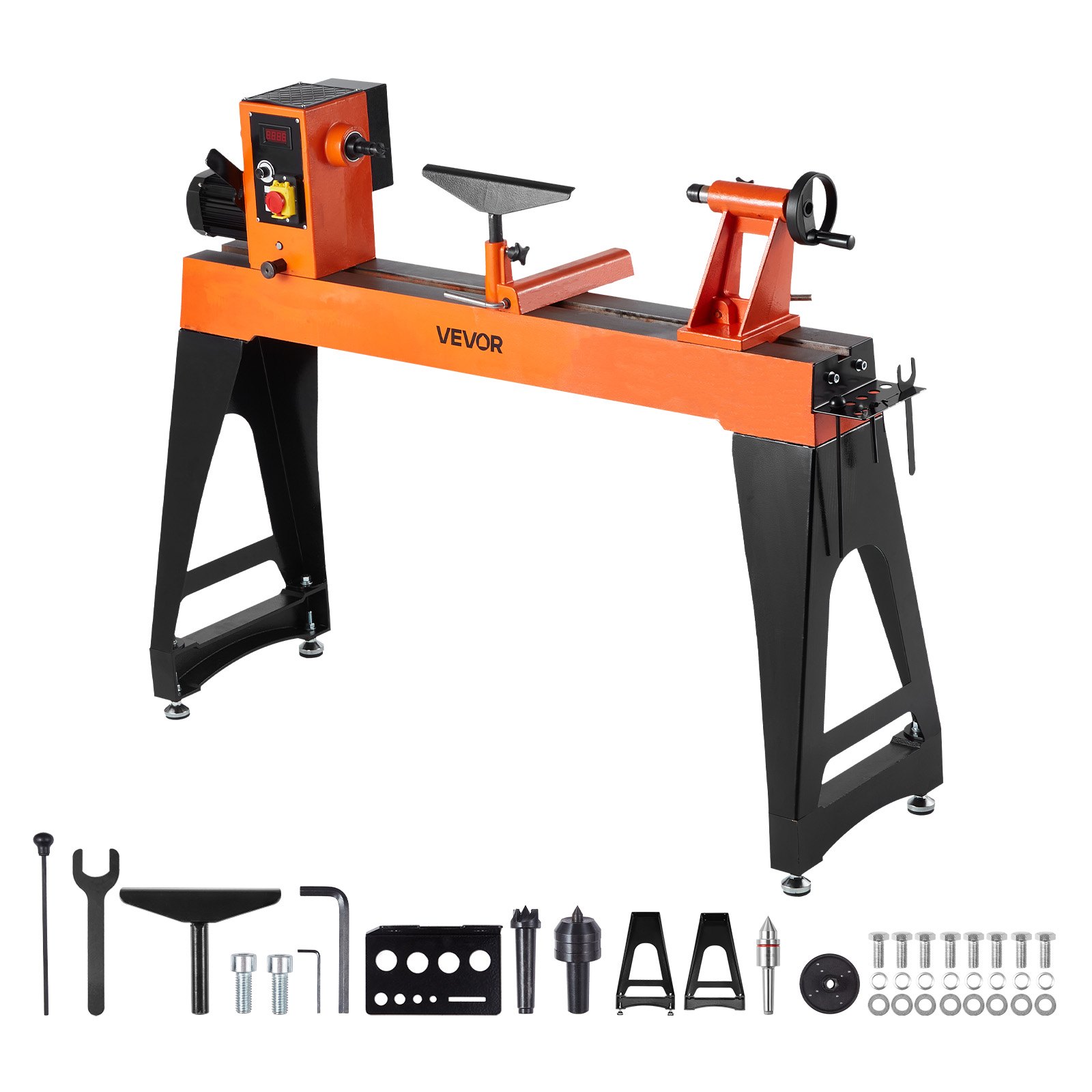 Drechselbank, 2 PS, Drechselmaschine Mit Variabler Drehzahl Von 0 Bis 3200 U/min, Drehtischmaschine 457x1020 Mm Werkbank, Drehbank, Für Mittlere Bis Große Holzbearbeitungsprojekte
