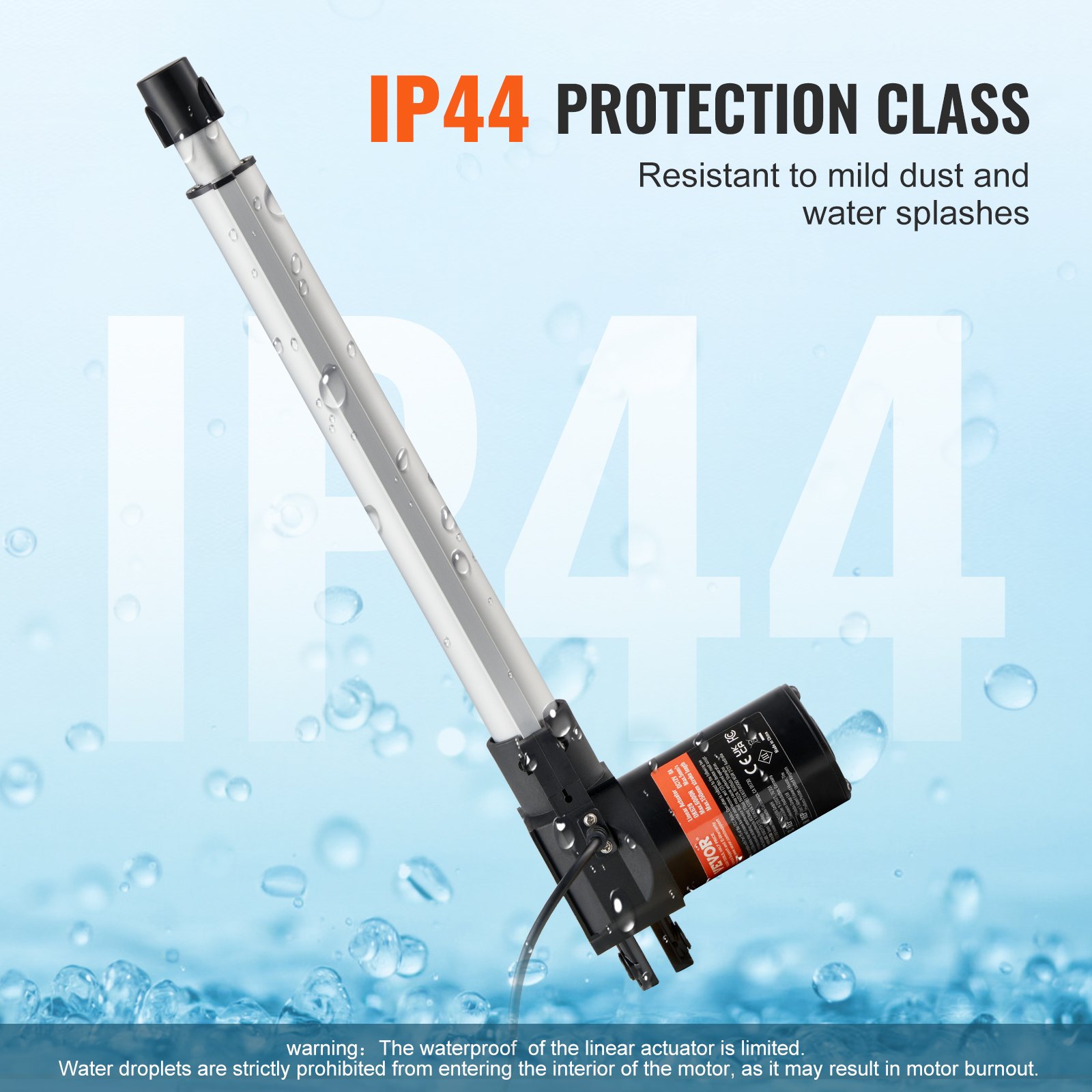 6000N Linear Actuator DC 12V Linearantrieb IP44 Elektrischer Linearmotor 300mm Hublänge Geräuschpegel ≤ 50dB Elektrische Türöffner 5mm/s Fahrgeschwindigkeit Lineartechnik Verstellantrieb