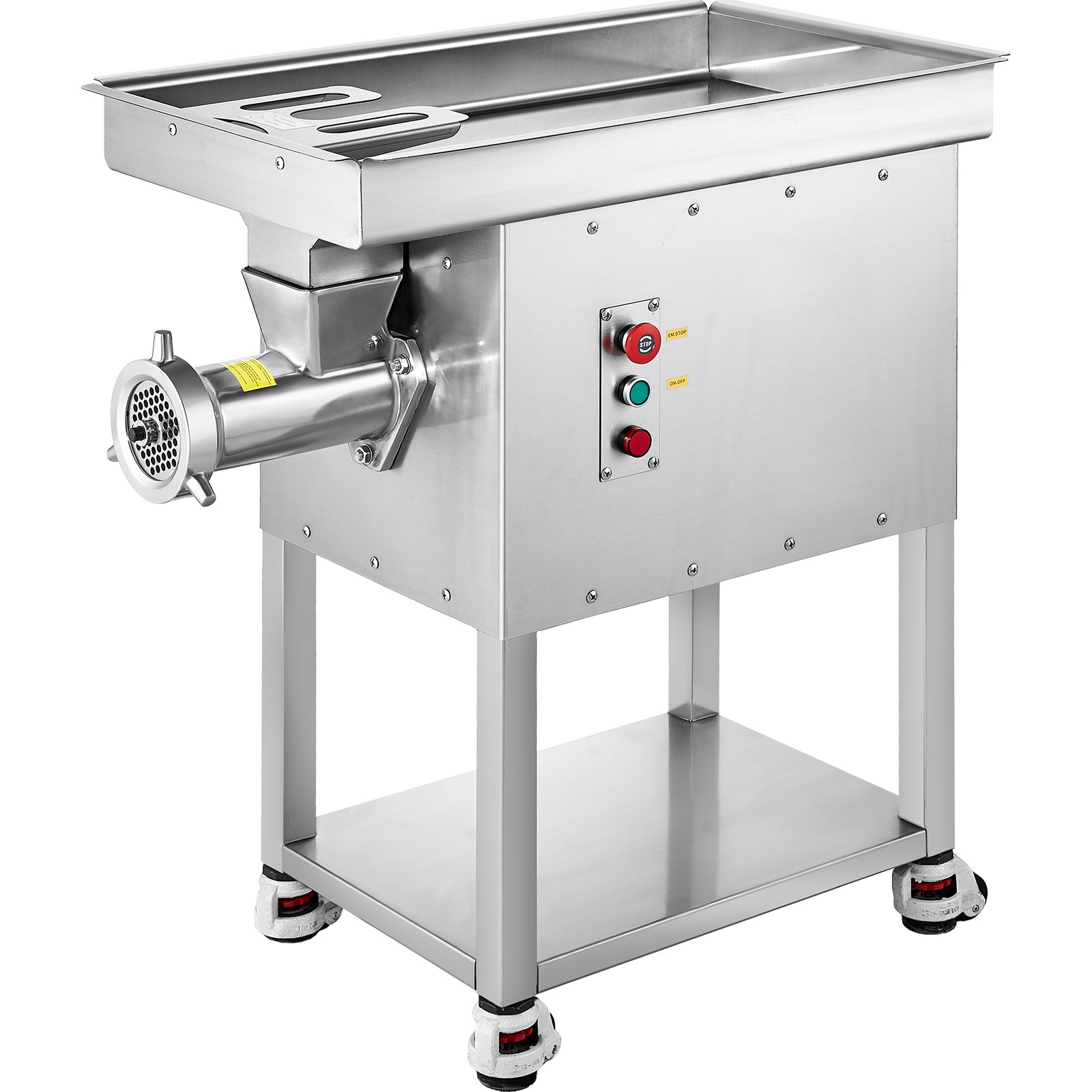 Kommerzieller Fleischwolf 9,98 Kg/min Elektrischer Fleischwolf 2200 W Mit Klingen & Mahlplatten, Wurstmaschine, Gewerblicher Fleischwolf Aus Edelstahl Für Küche Restaurant Metzgerei