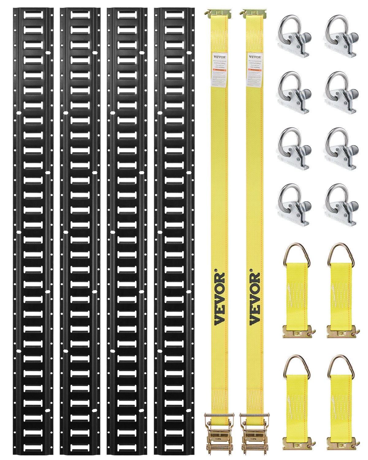 E-Track-Zurrschienen-Set, 18-teilig, 1524 Mm E-Tracks-Set, Inkl. 4