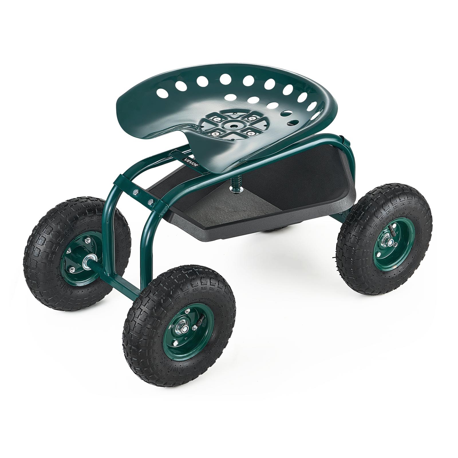 Gartenrollsitz 800x487x460/540 Mm, Fahrbarer Gartensitz Mit Werkzeugablage, Tragkraft 136 Kg, Gartenhocker Für Den Außenbereich, Roller Zum Bepflanzen Und Jäten Von Rasenflächen