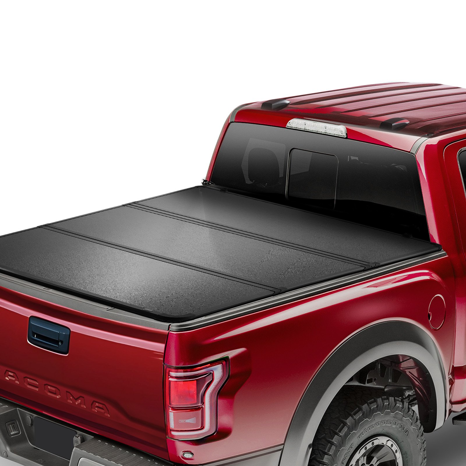 Dreifach Faltbare Ladeflächenabdeckung, Kompatibel Mit 2016-2023 Toyota Tacoma, 5' (60,5") Ladefläche, Passt Nur Auf 5,0' X 4,6' (60,5" X 55,0") Innenladefläche, 400 Lbs Tragkraft, LED-Licht