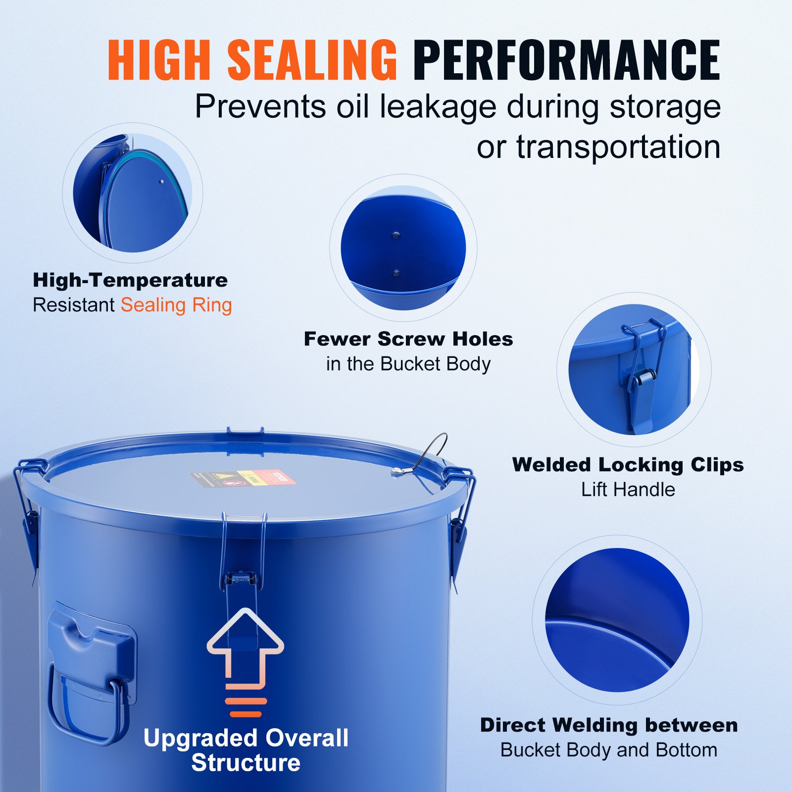 30-Liter-Entsorgungsbehälter aus Kohlenstoffstahl, beschichteter Frittierölbehälter mit Deckel, Öltransportbehälter mit Filterbeutel für heißes Speiseöl, blau_voghion.com