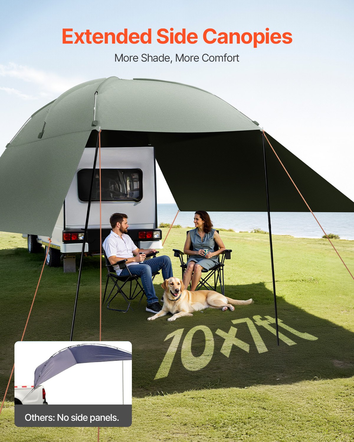 Sonnensegel Für Wohnwagen Und Wohnmobil Uv-schutz Markise Camping_voghion.com