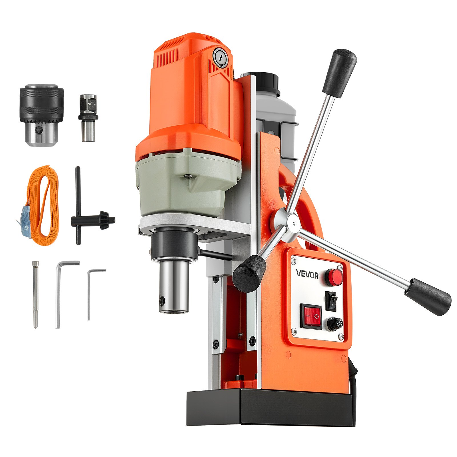 Magnetbohrmaschine 1200 W 38 Mm Bohrdurchmesser, 10000 N Power Mag Bohranlage, 900 U/min Drehzahlen Mit Weldonschaft & Effizienter Kühlung, Für Metalloberflächen Industrie Heimwerker