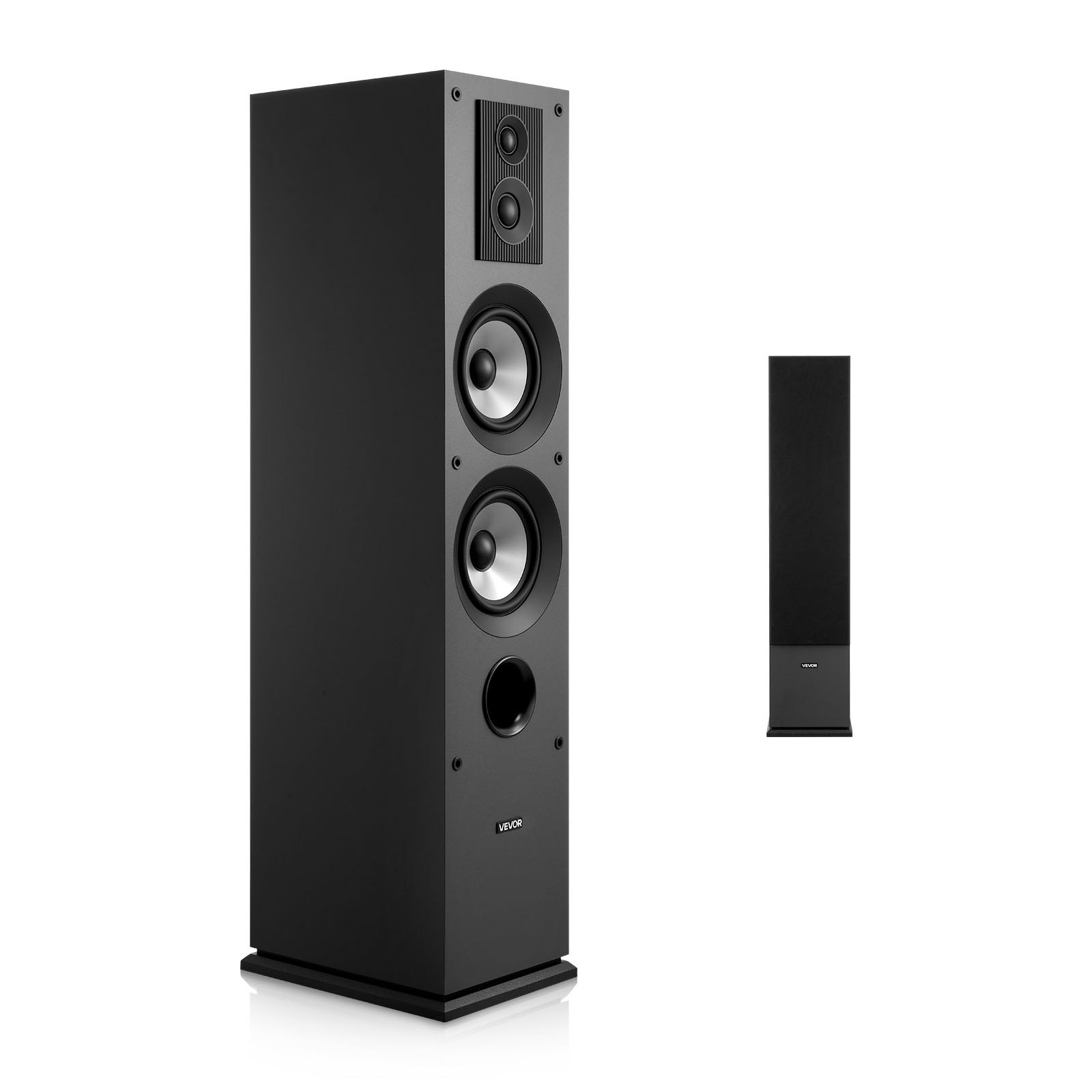 Passiv Standlautsprecher, 3-Wege-System Mit 1,91/2,54 Cm Hochtöner, Dual 13,34 Cm Tieftöner, 145 W Spitzenleistung, 70 Hz–20 KHz Frequenzgang, MDF-Gehäuse, Für Home Audio, Single