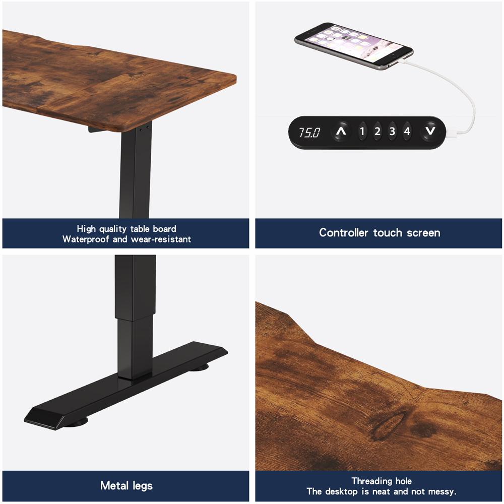 Electric Standing Desk Height Adjustable Desk For Home And Office Computer Table Gaming Desk Modern Luxiury Table 55 Lift-up Desk 5