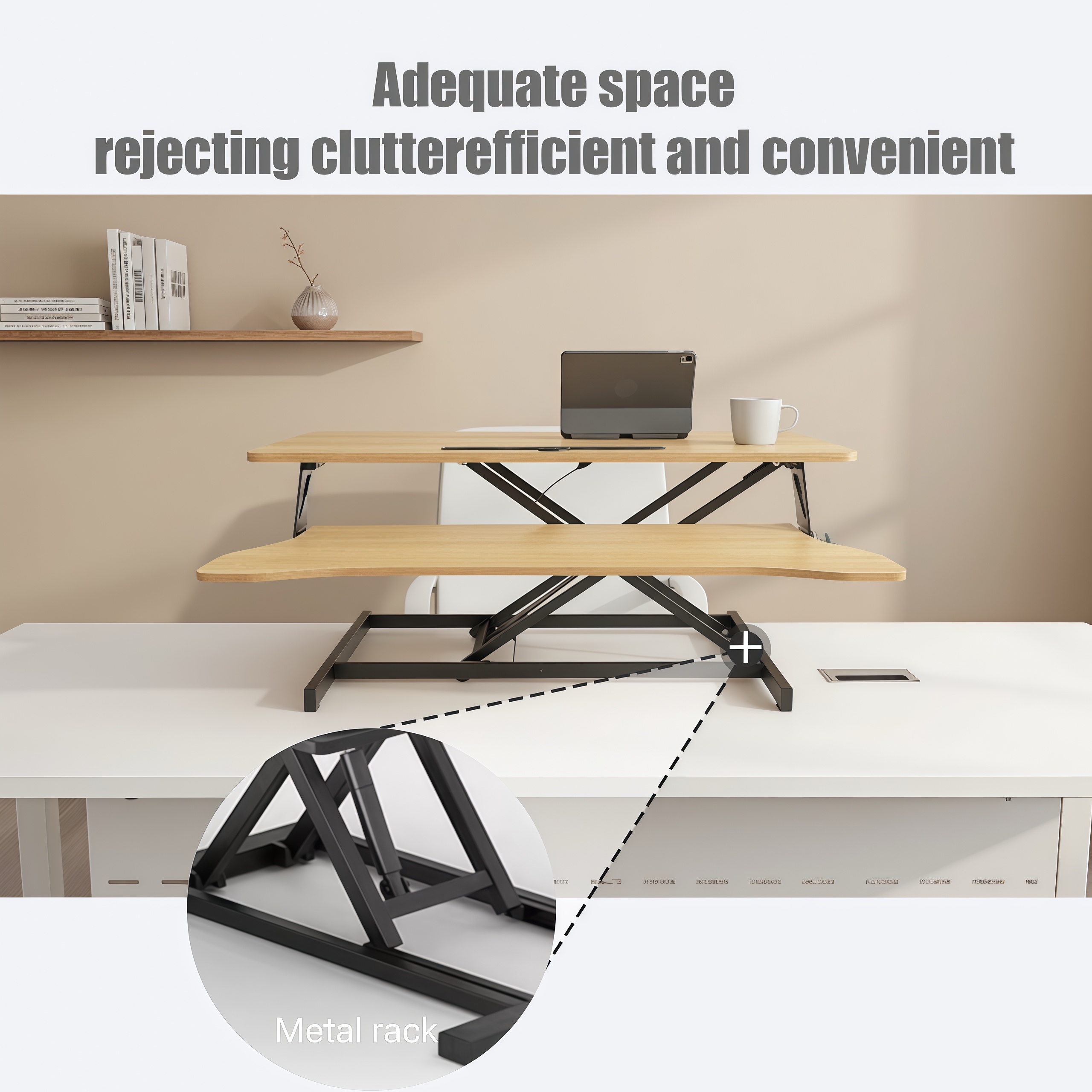 32 Inch Desk Converter β Height Adjustable Sit to Stand Riser β photo 6