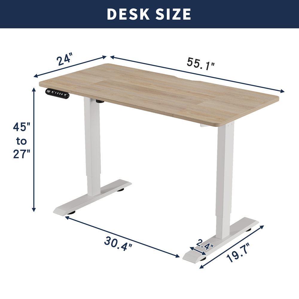 Electric Standing Desk Height Adjustable Desk For Home And Office Computer Table Gaming Desk Modern Luxiury Table 55 Lift-up Desk 2