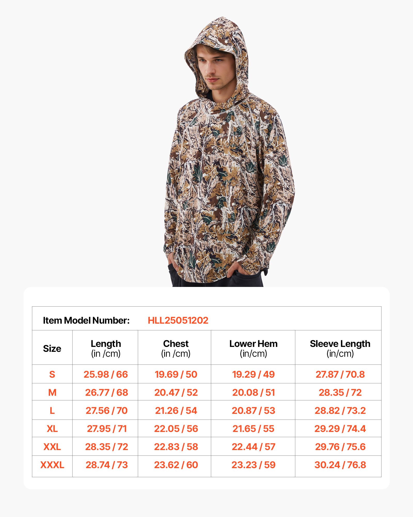 Herren-Kapuzenpullover, feuchtigkeitsableitend und atmungsaktiv, schnelltrocknend, ideal für Outdoor-Arbeiten im Frühling und Sommer, Größe S, Camouflage_voghion.com